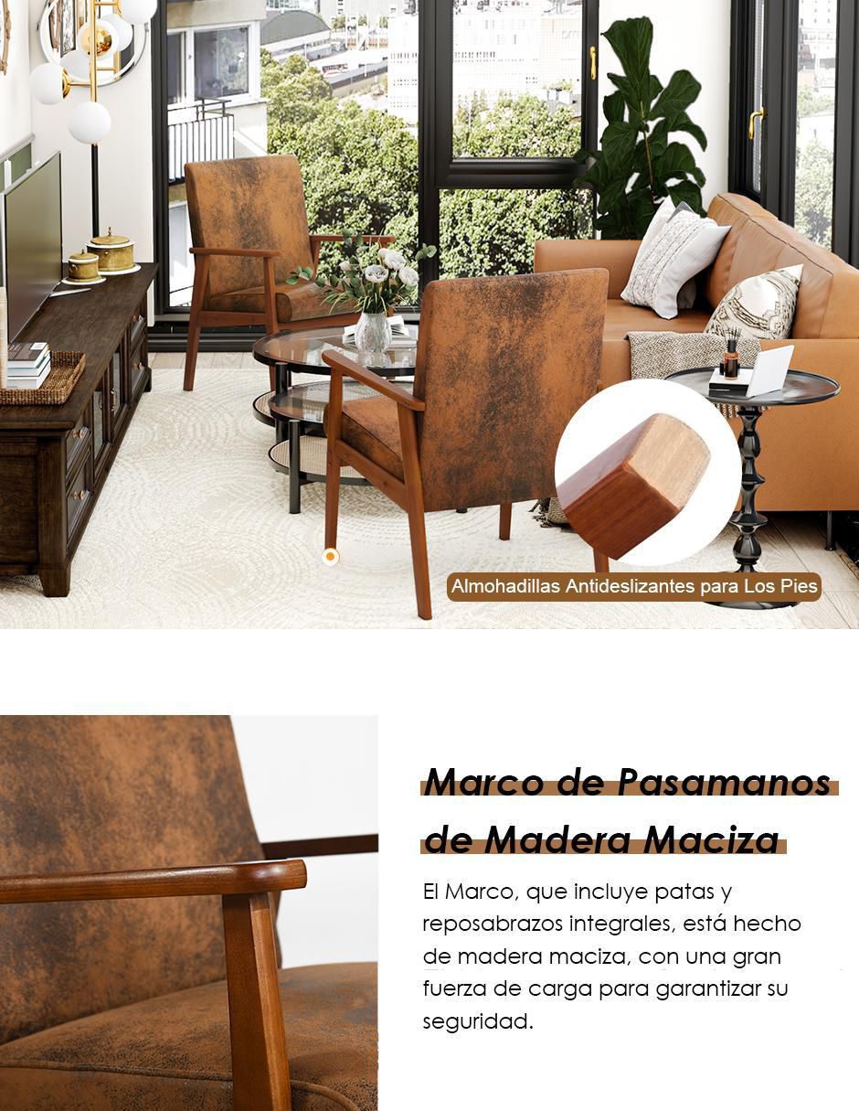 Sillón bruqax vintage de suede 2