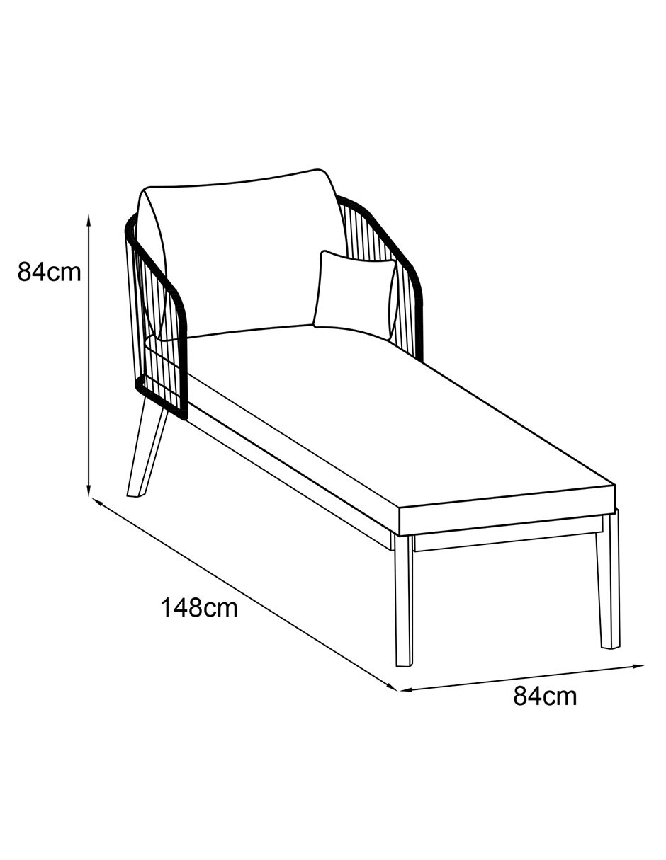 Chaise lounge de madera acacia 6