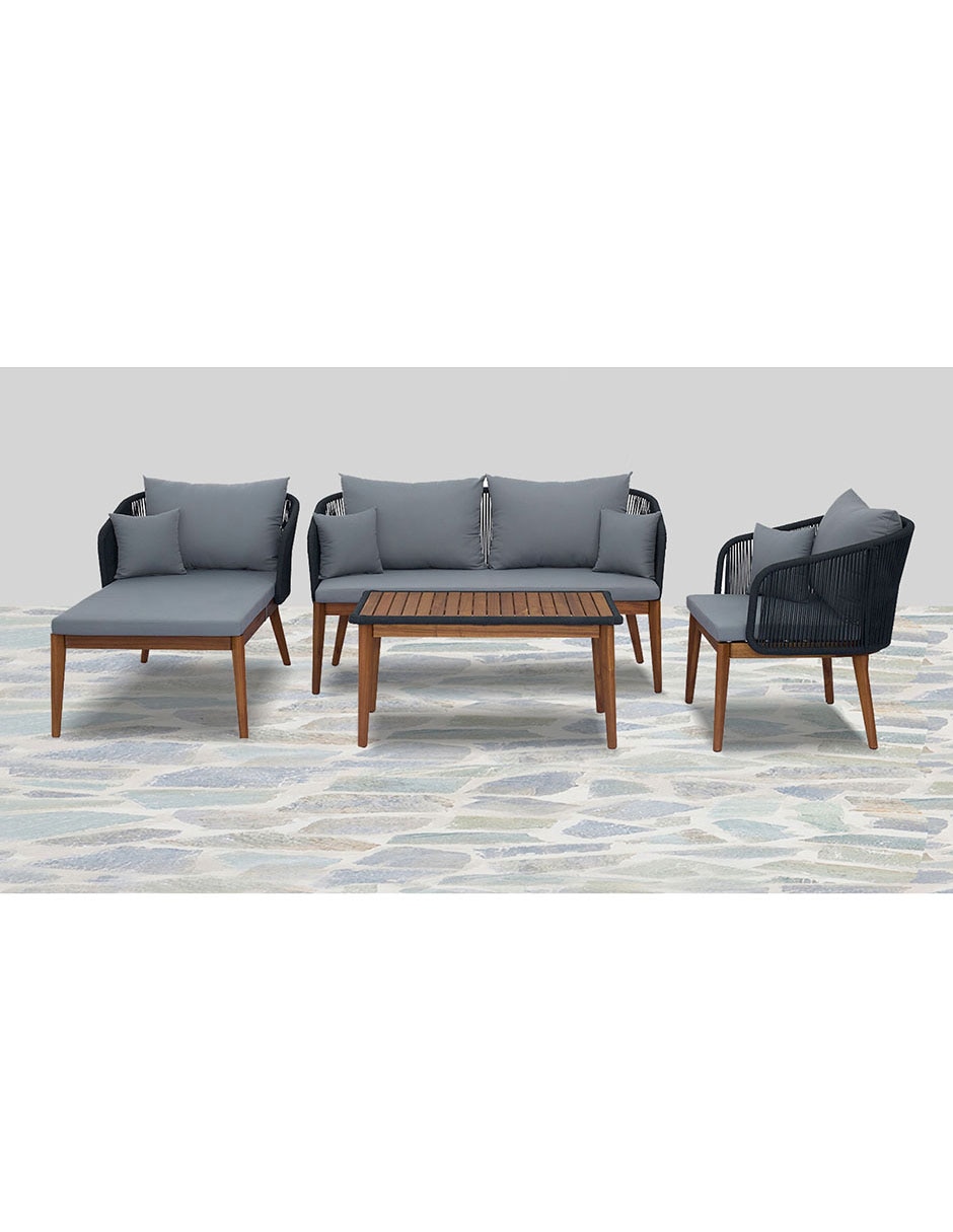Chaise lounge de madera acacia 4