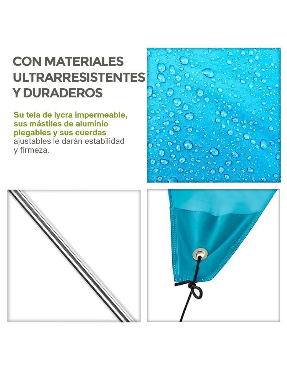 Toldo para Playa Portátil con Protección UPF 50, Resistente al Viento 8
