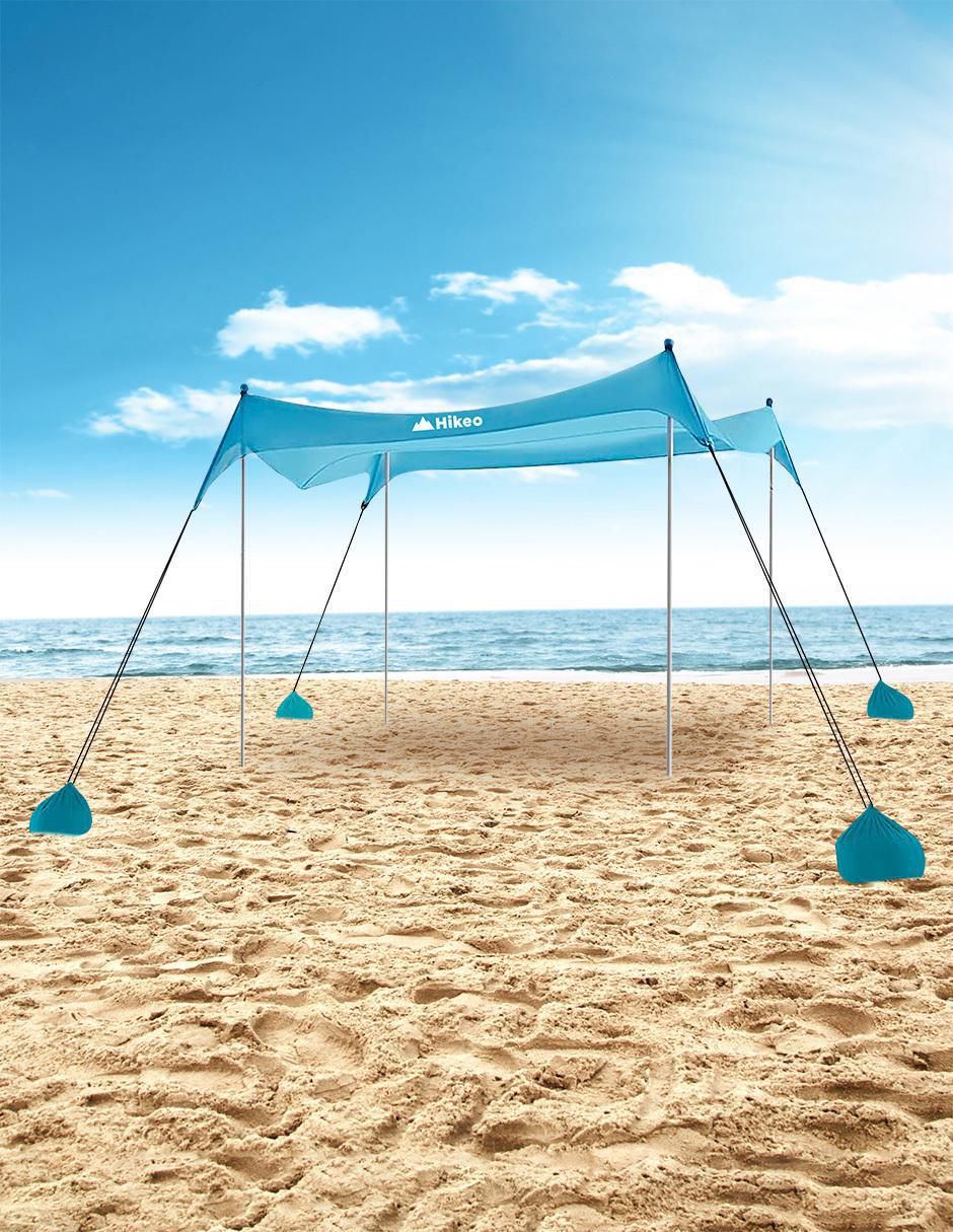 Toldo para Playa Portátil con Protección UPF 50, Resistente al Viento 7