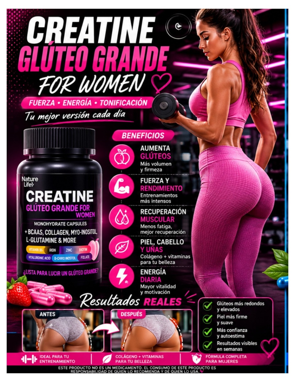 Glúteo Peptonas + Cretina suplemento alimenticio Mesoestetic cáspulas unisex