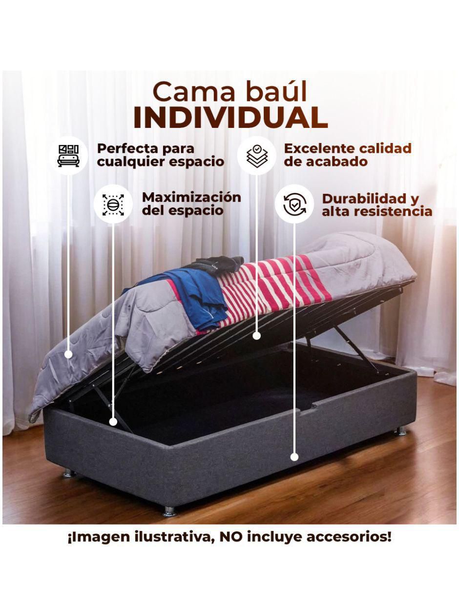 Cama baúl jhonson de acero individual 3