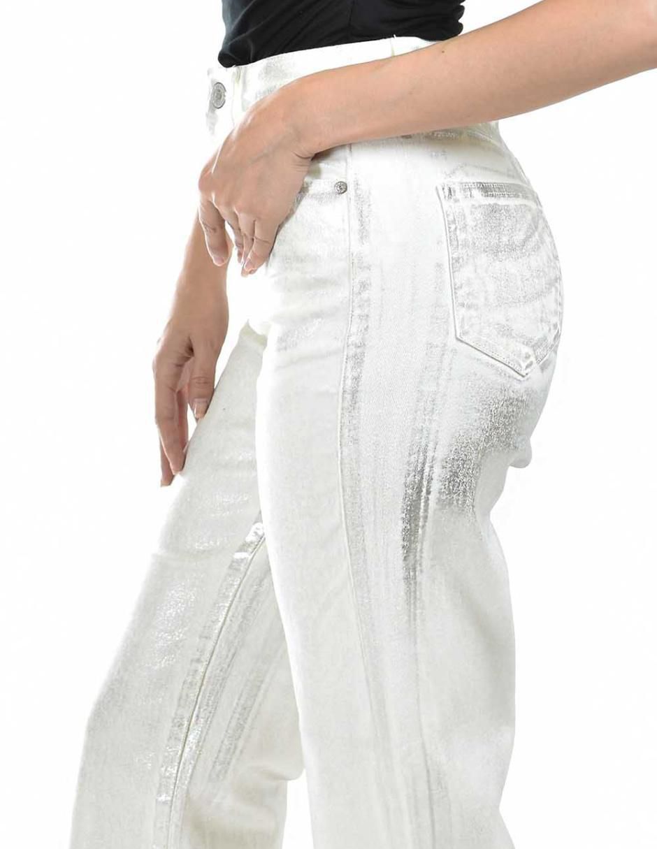 Jeans relajado corte media cintura para mujer 3