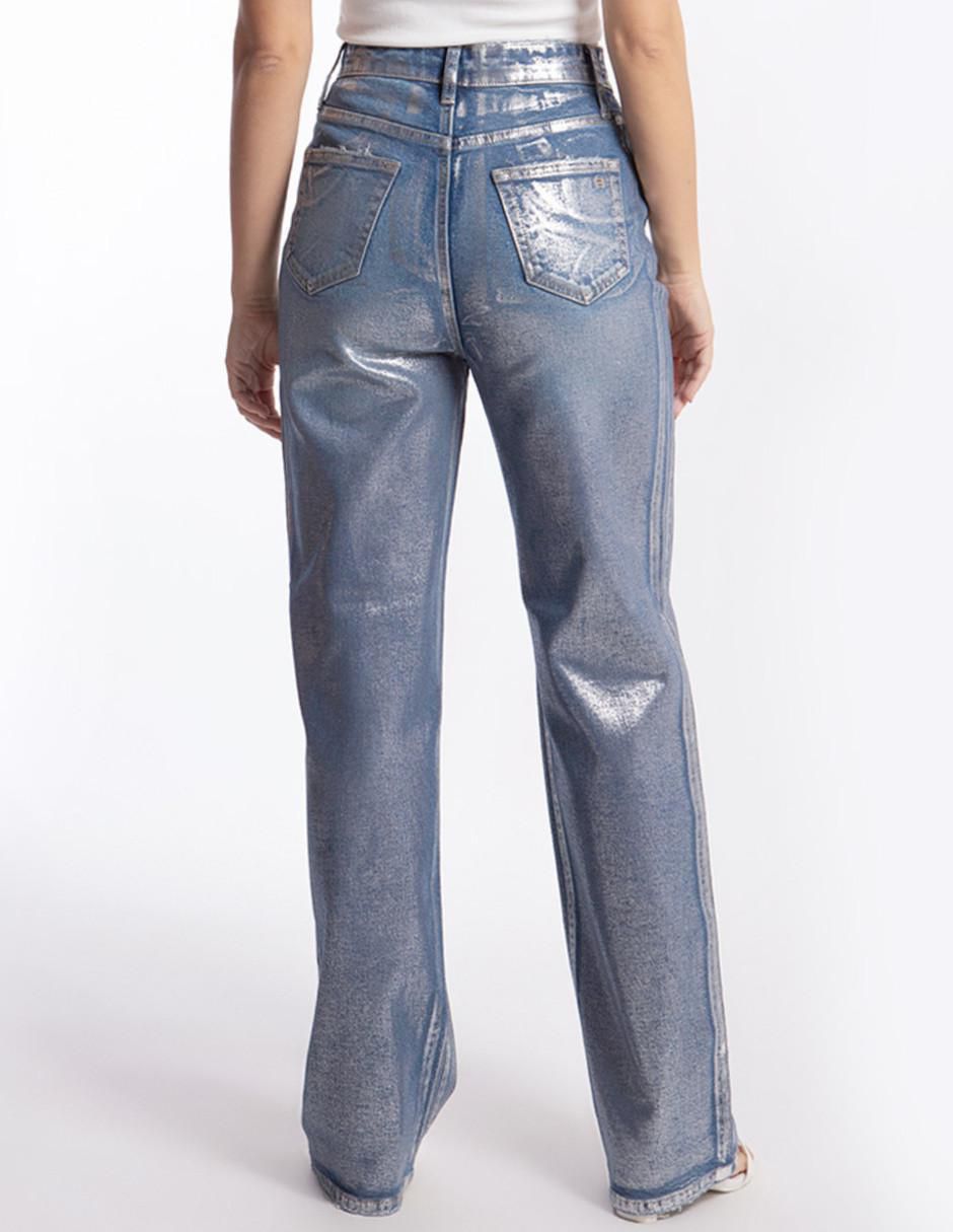Jeans relajado j-bal-6617-plateado para mujer 4