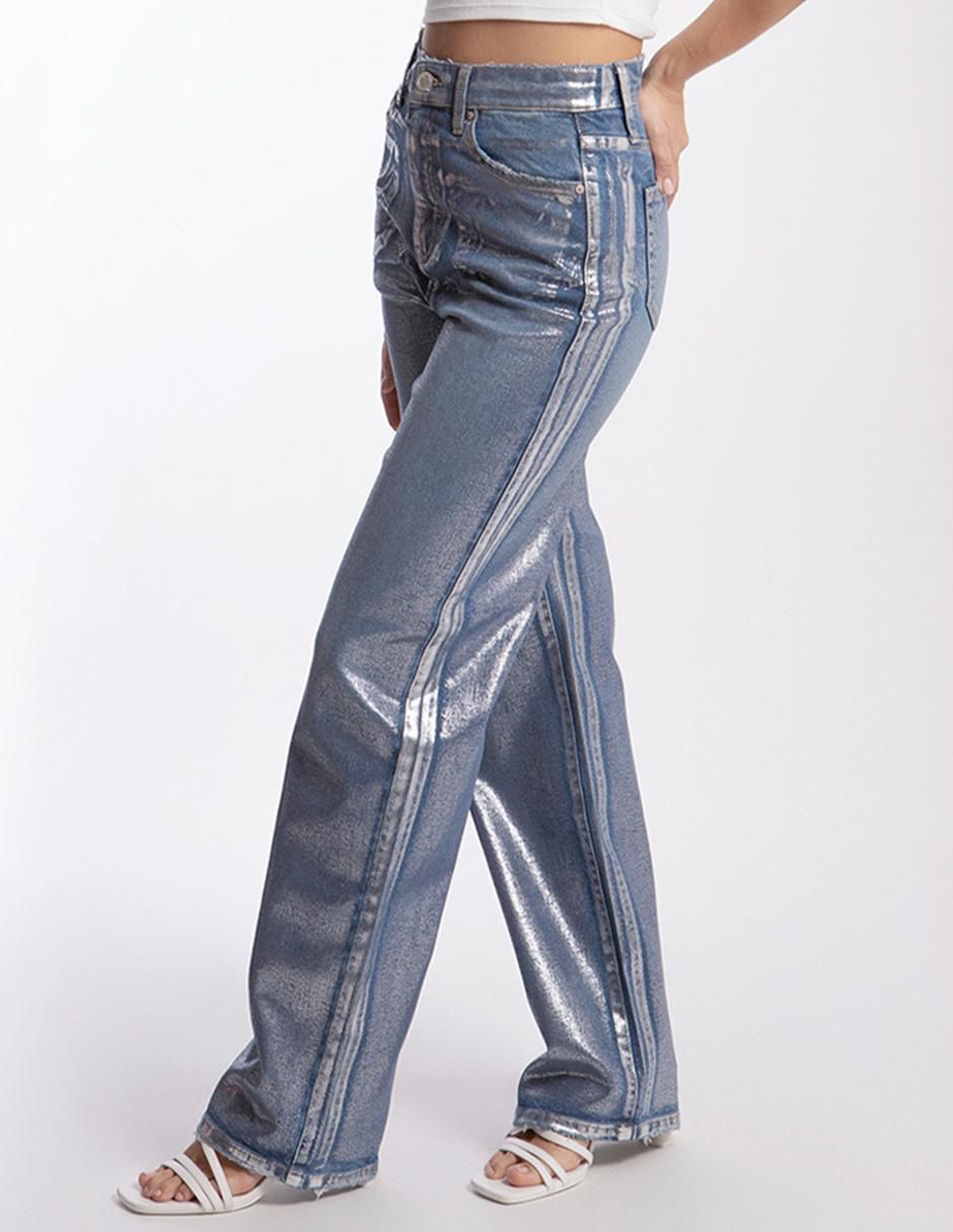 Jeans relajado j-bal-6617-plateado para mujer 2