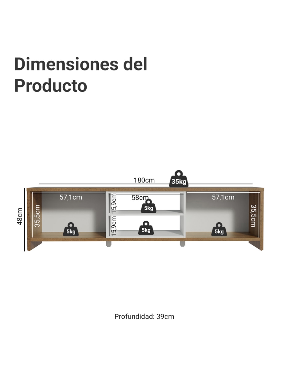Mueble de tv armable metz