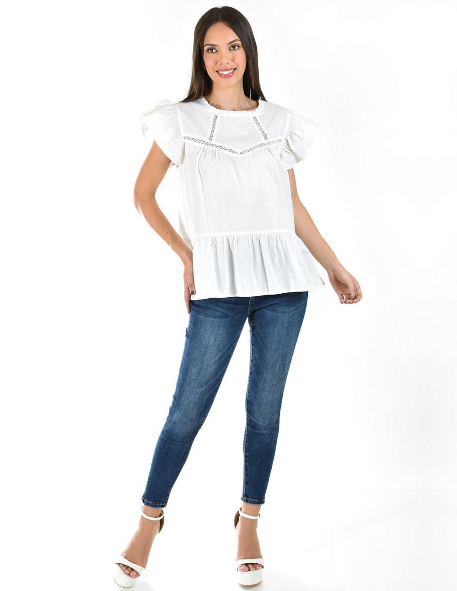 Blusa manga corta para mujer 11
