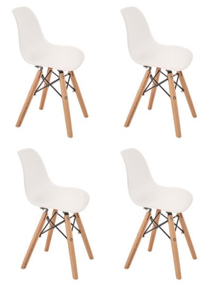 Set de silla infantil 4 piezas Eames de plástico