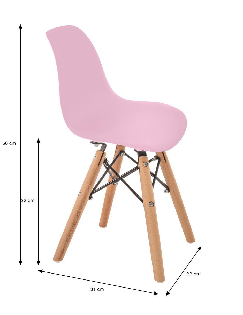 Silla infantil set 4 piezas Eames de plástico 5