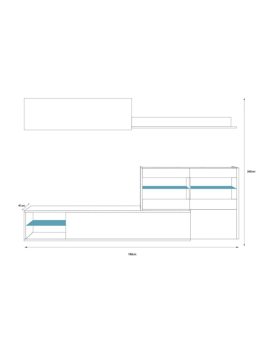 Mueble de TV armable Uma de MDF 5