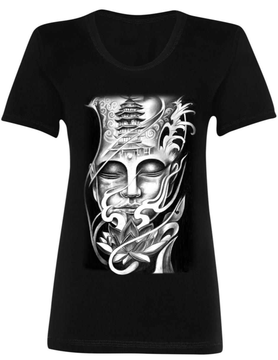 Playera manga corta Buda cuello redondo mujer 3