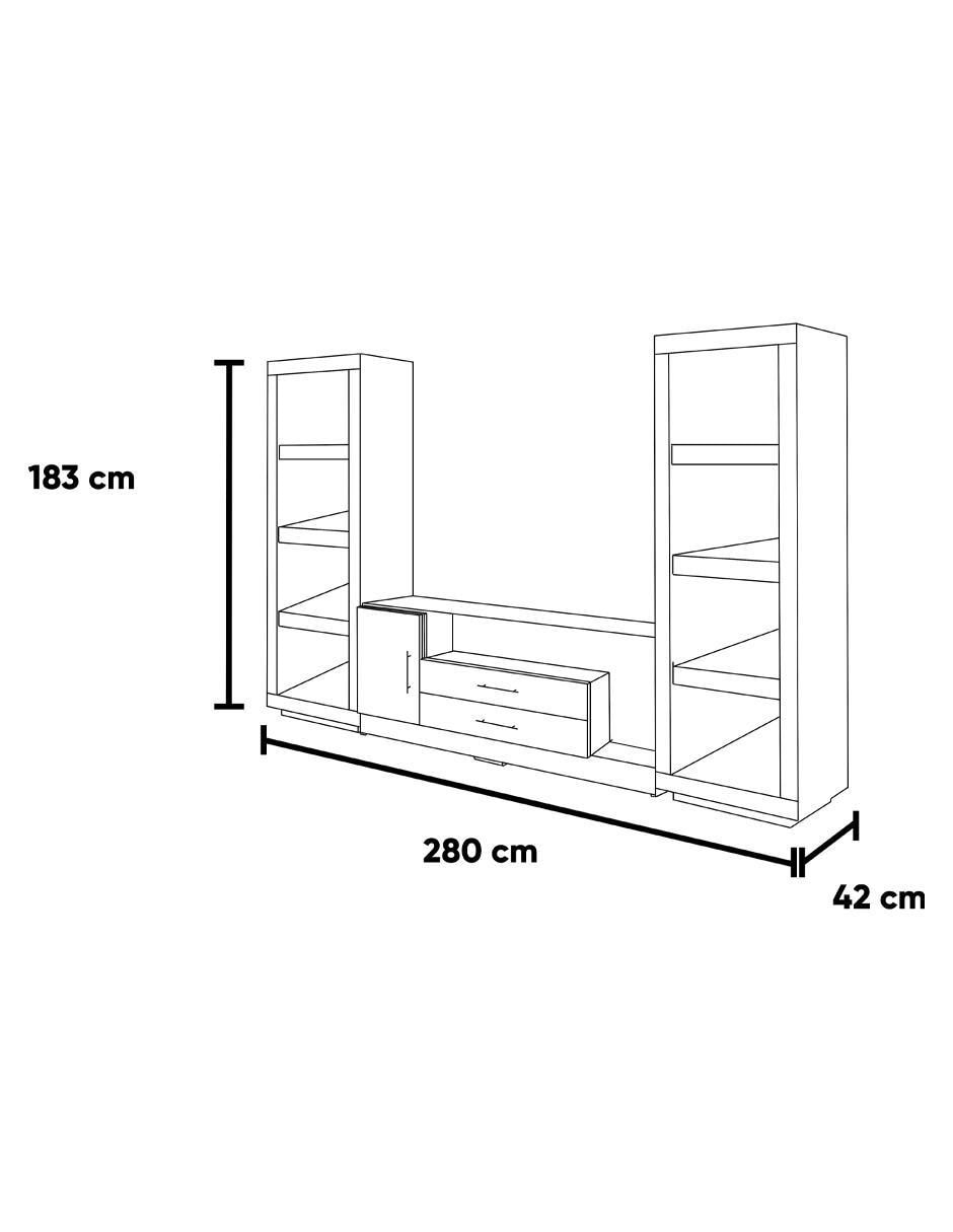 Mueble de TV armable de MDF 5