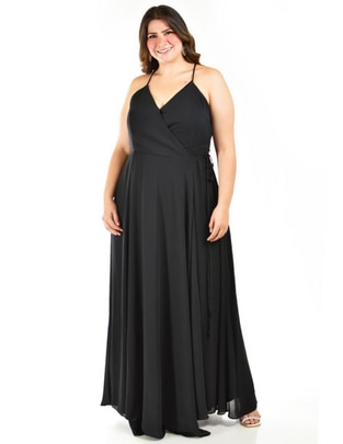 Vestido maxi de fiesta escote V
