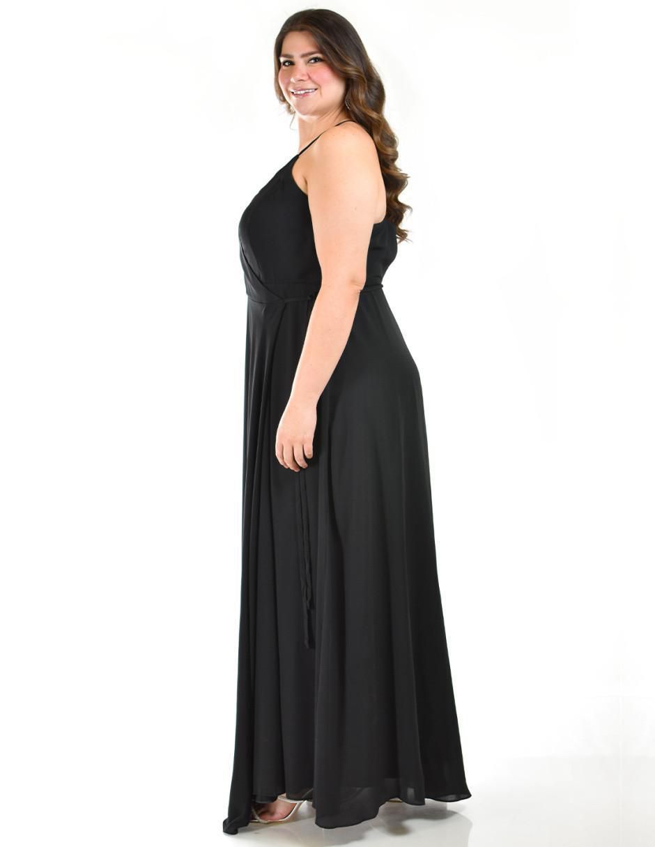 Vestido maxi de fiesta escote V 2