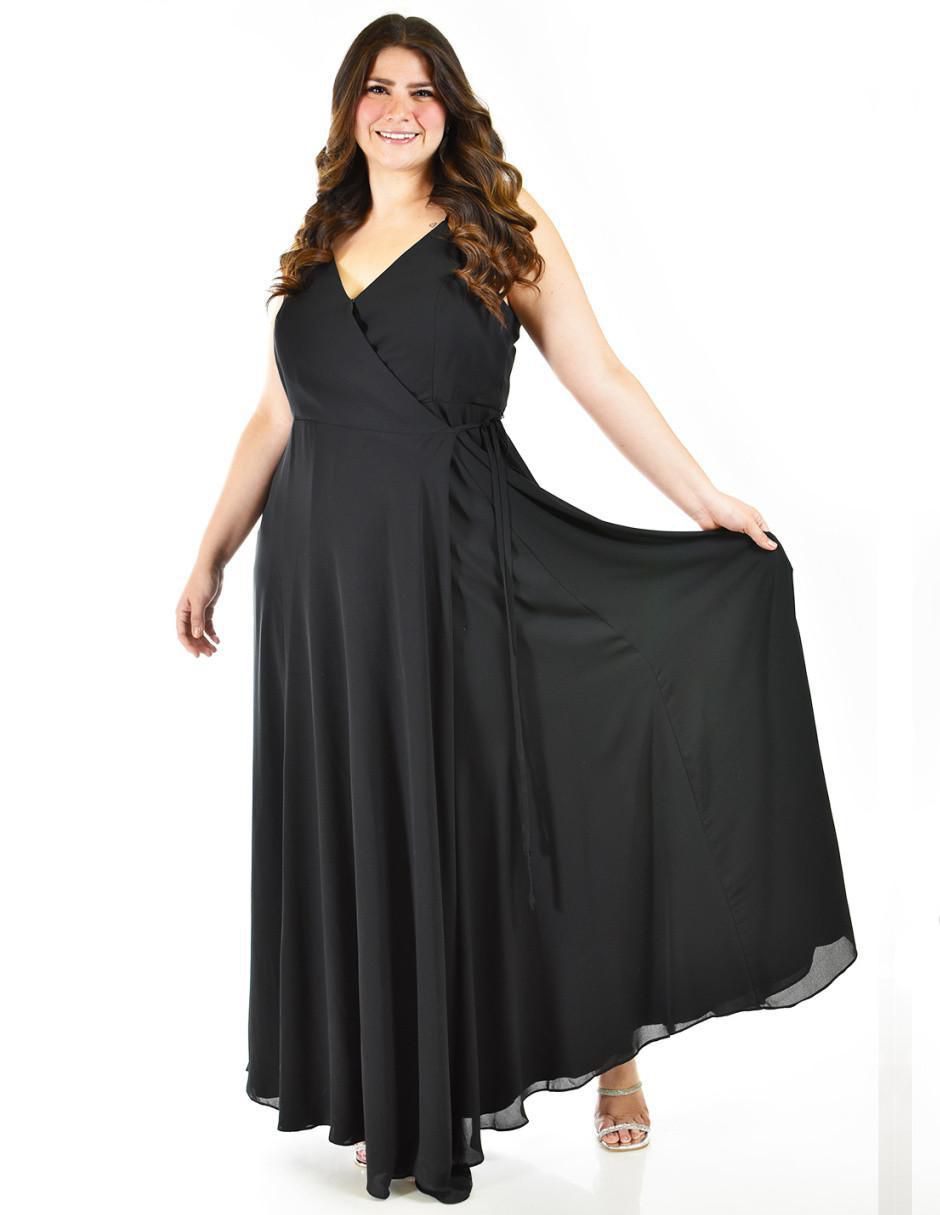 Vestido maxi de fiesta escote V
