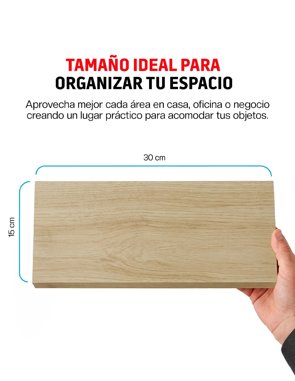 Set de repisas armables flotantes de madera 7