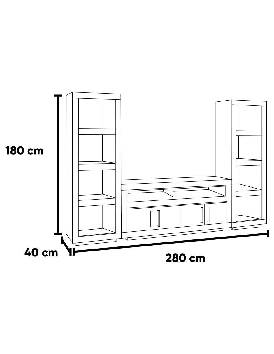 Mueble de TV armable de MDF 5