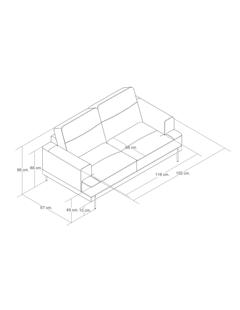 Love seat Boal Freco