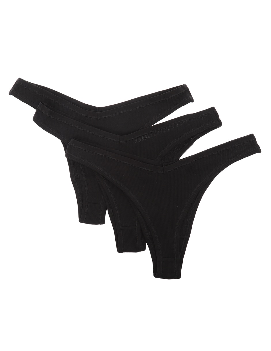 TANGA ABSOLU CON 3 PZAS, CH, NEGRO