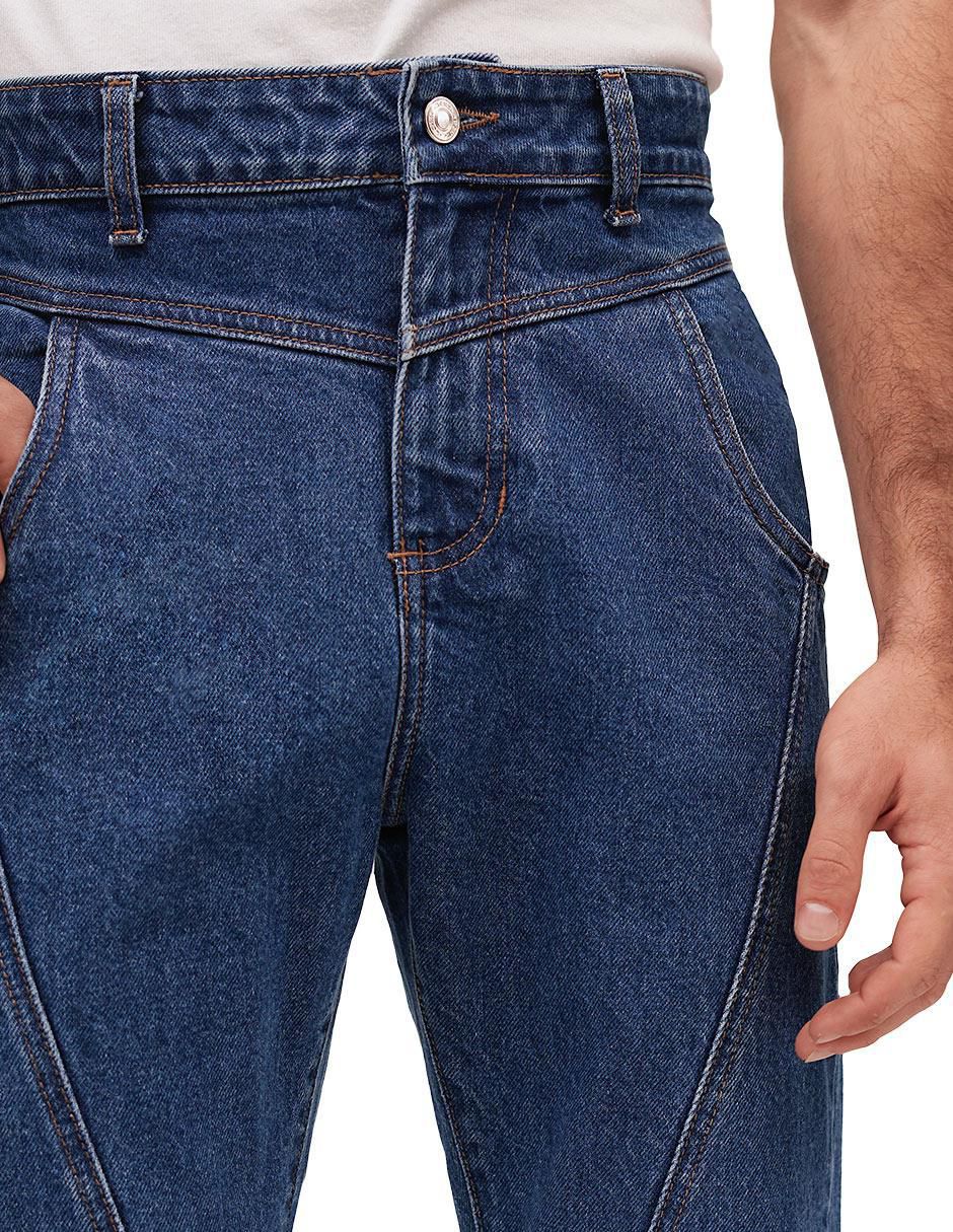 Jeans slim lavado obscuro para hombre 8