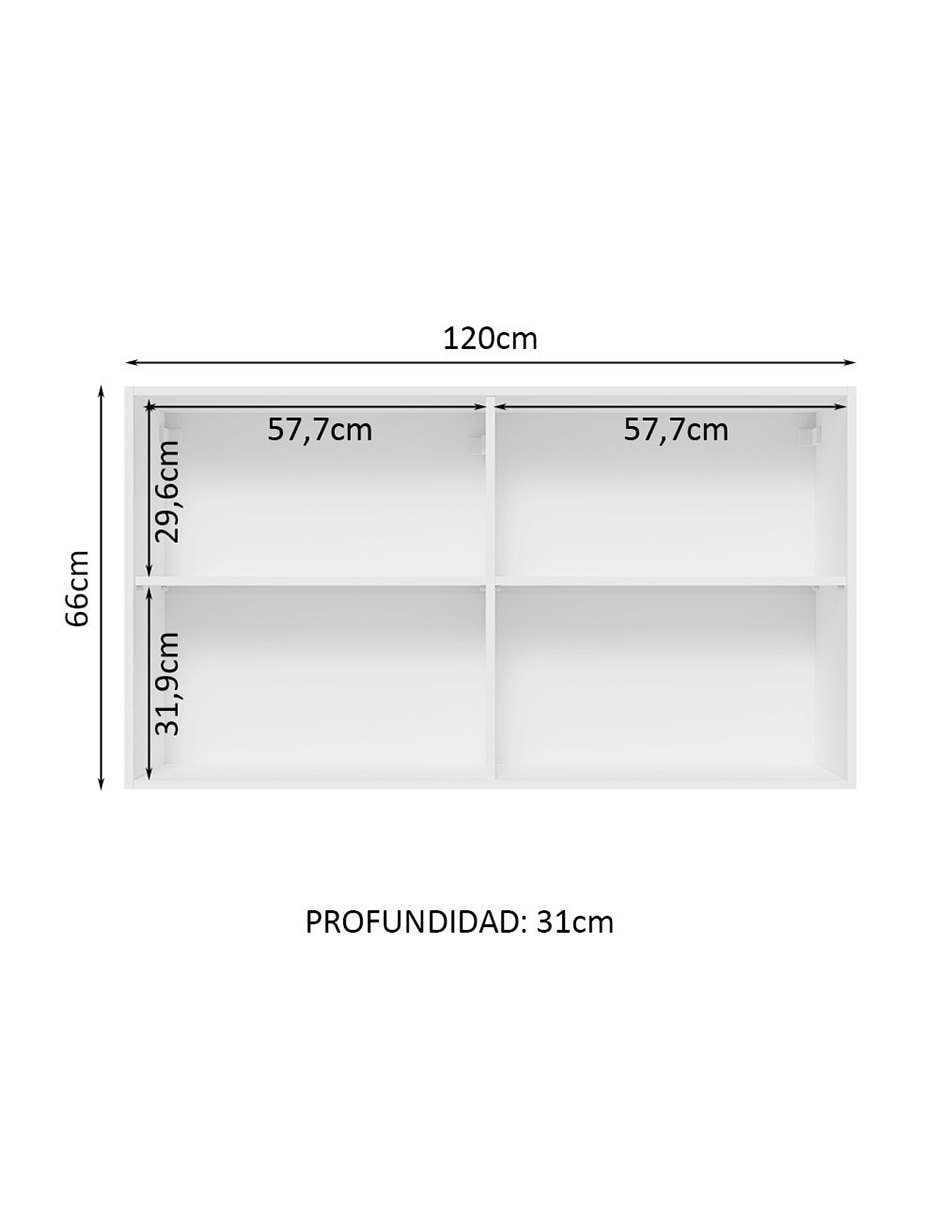 Alacena armable Glamy de MDP 8