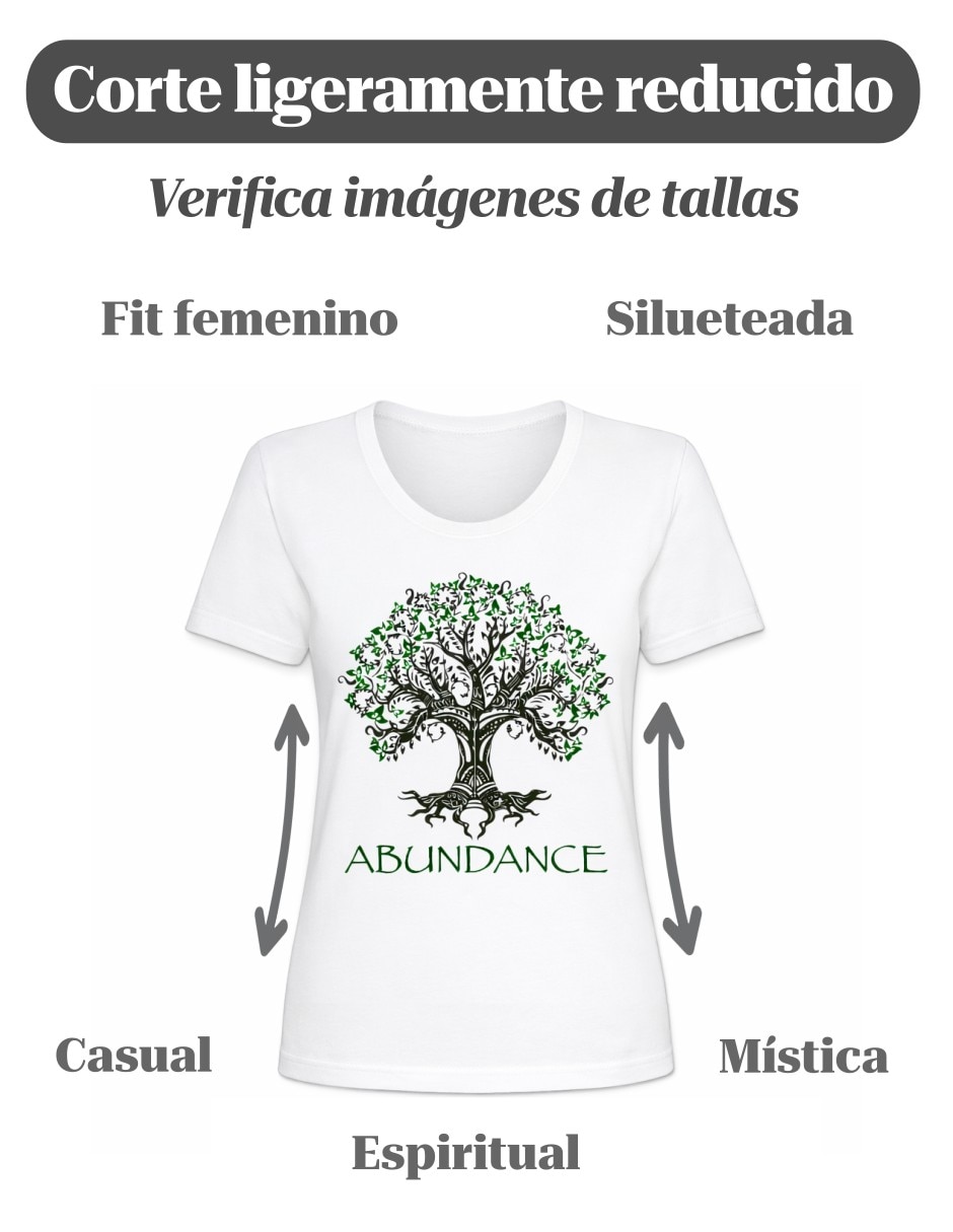 Playera manga corta Feng Shui Arbol cuello redondo para mujer 9