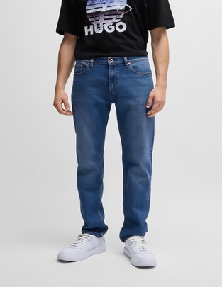 Jeans capri slim deslavado para hombre