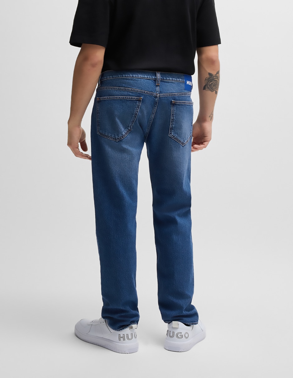 Jeans capri slim deslavado para hombre 5