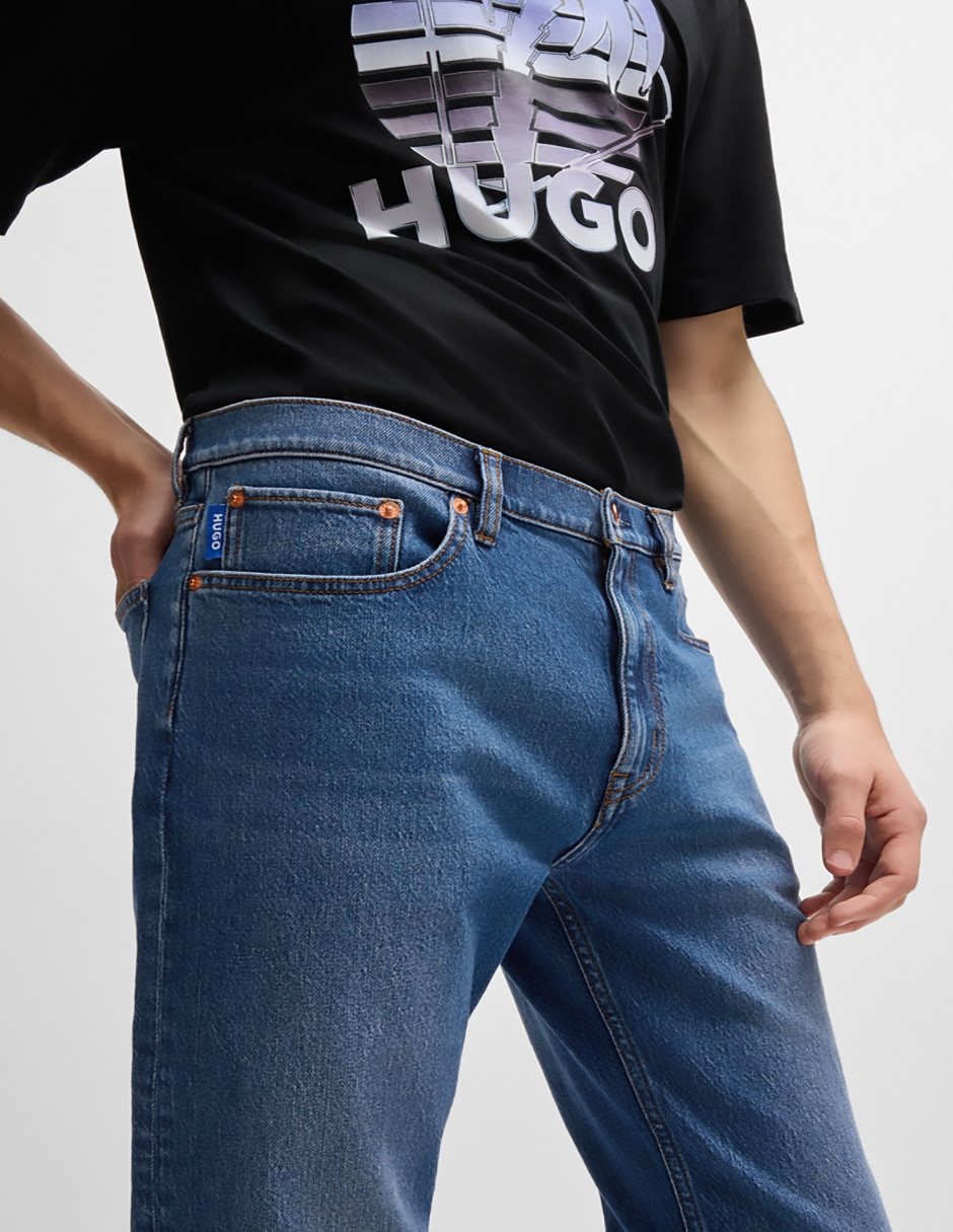 Jeans capri slim deslavado para hombre 2
