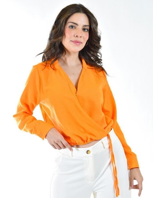 Blusa manga larga para mujer