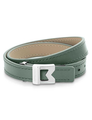 Brazalete de piel M Lock con acabado liso