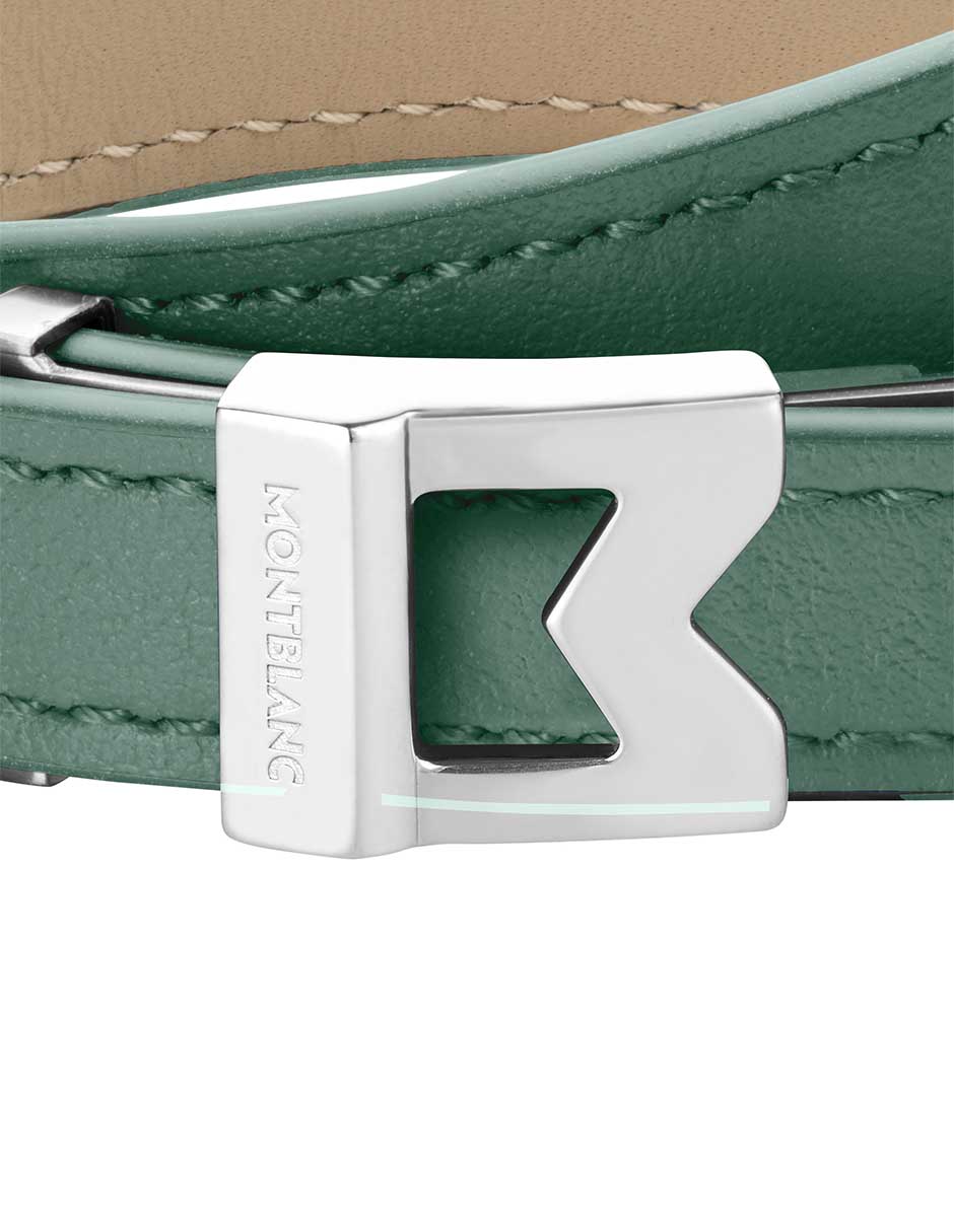 Brazalete de piel M Lock con acabado liso
