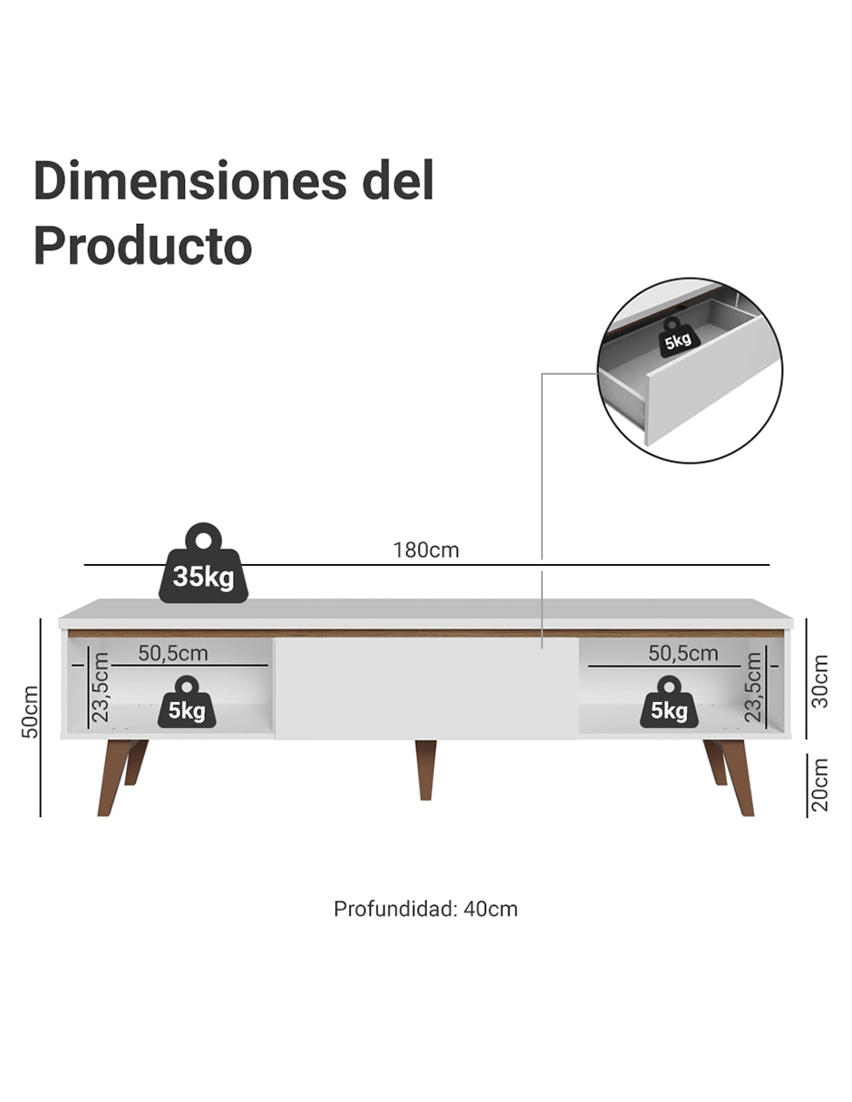 Mueble de tv armable reims madesa