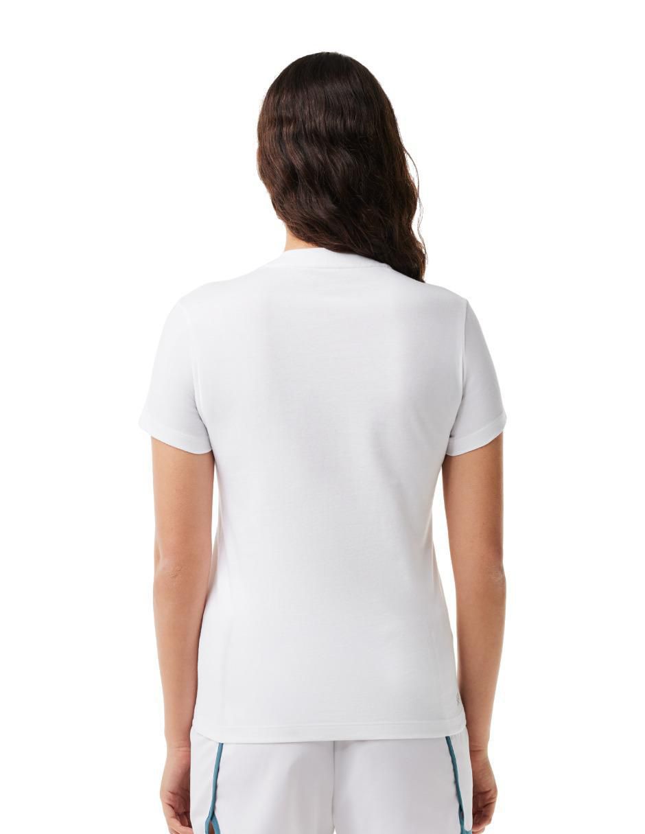 Playera manga corta Lacoste cuello redondo para mujer