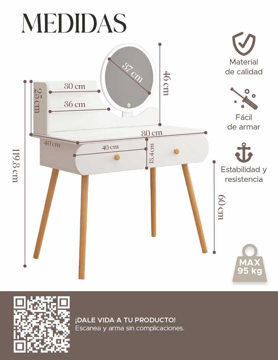 Tocador armable Vanity 8