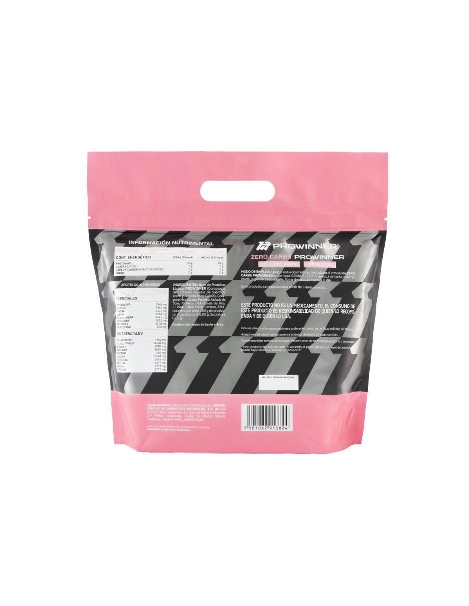 Suplemento Zero carbs con proteína de suero de leche sabor fresa de 2 kg 4