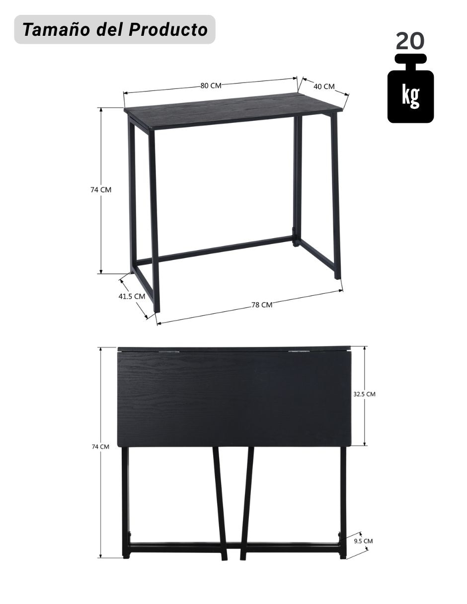 Escritorio armable Ascoli de MDF 8
