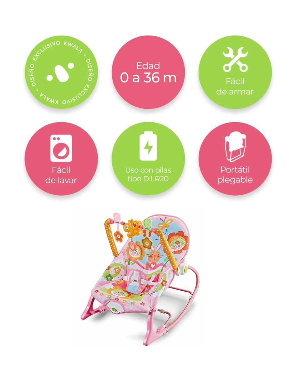 Mecedora eléctrica Baby Chair Likëpink de algodón