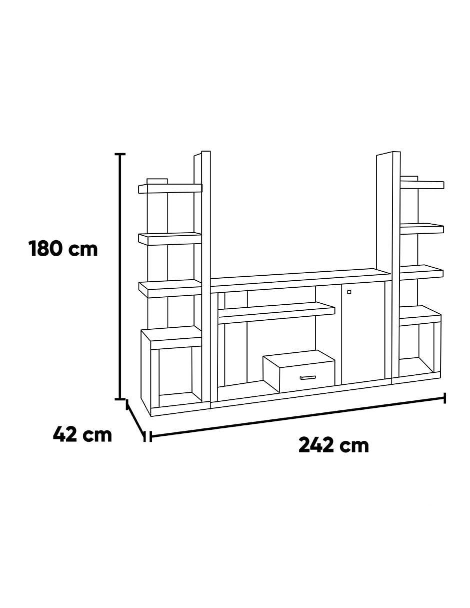 Mueble de TV armable Dakar de MDF 5