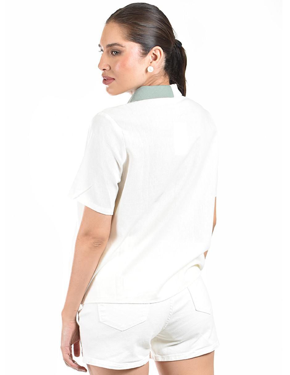 Blusa manga corta para mujer 7