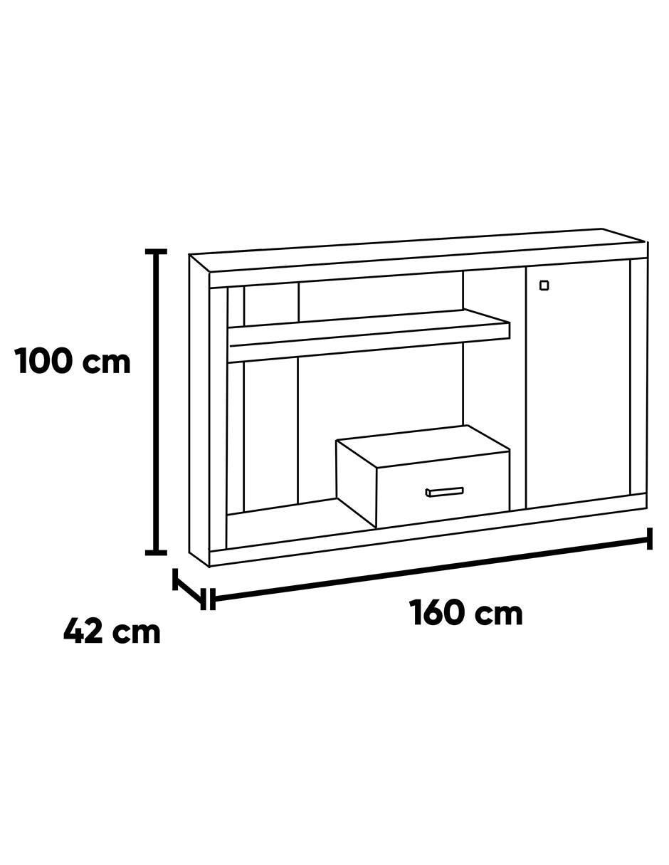Mueble de TV armable Praga de MDF 5