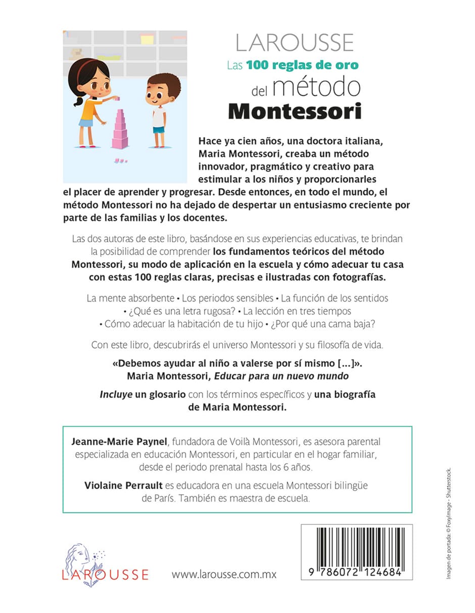Libro Las 100 Reglas de Oro del Método Montessori de Jeanne Marie Paynel