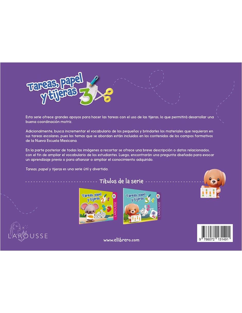 Libro Tareas, Papel y Tijeras 3 de Salvador Sergio Ávila Figueroa