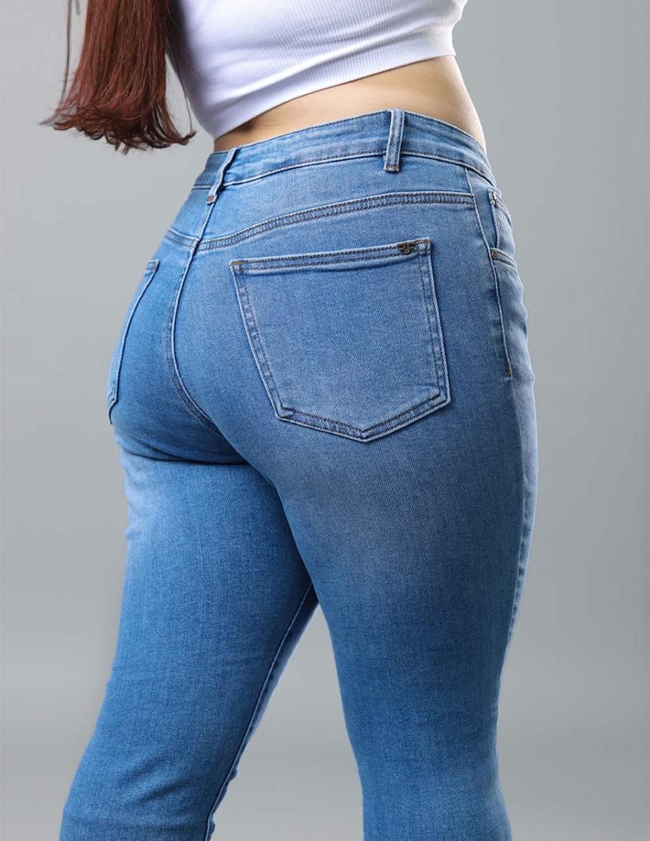Jeans skinny j-dff-1272-claro para mujer 3