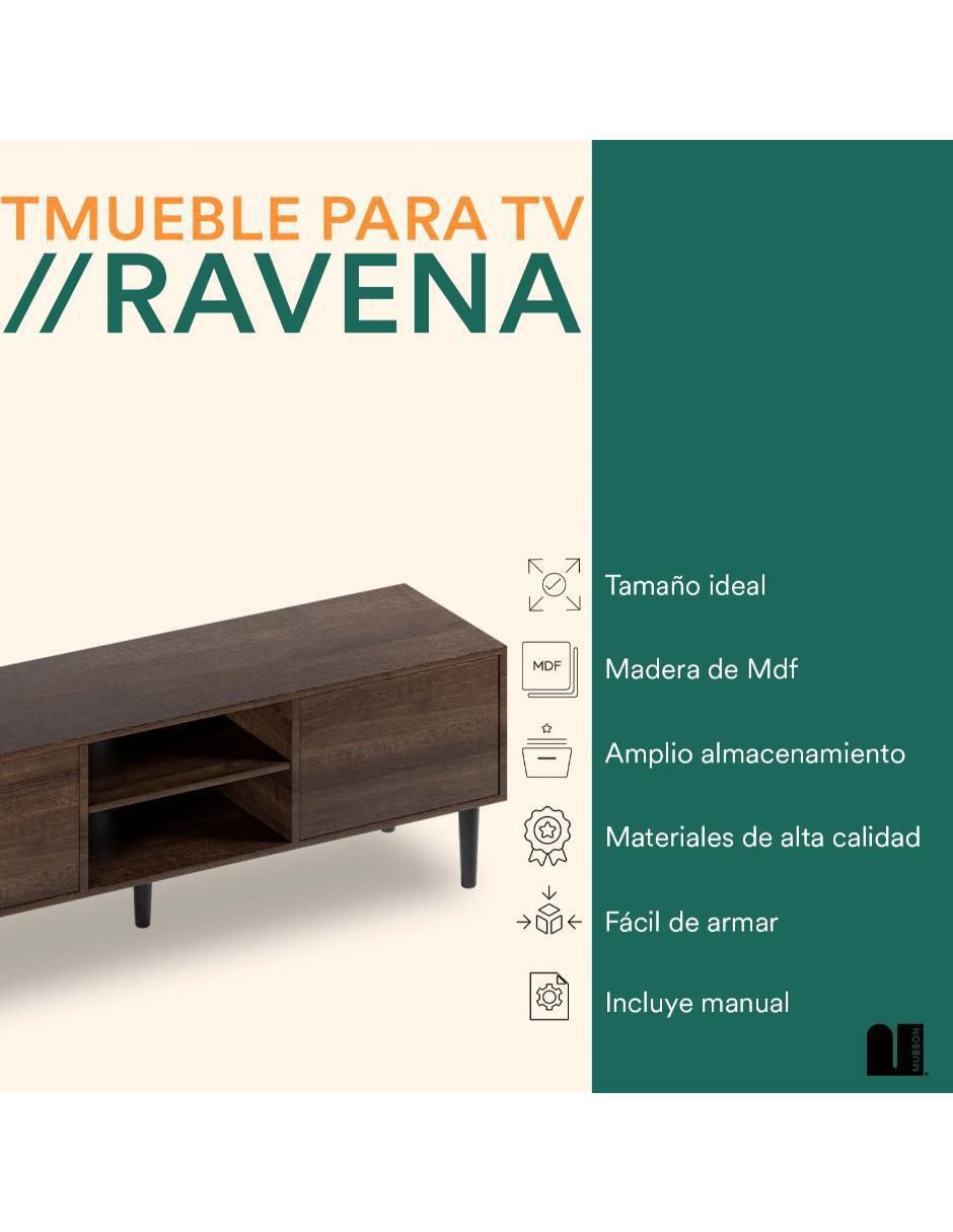 Mueble de TV armable Ravena de MDF 5