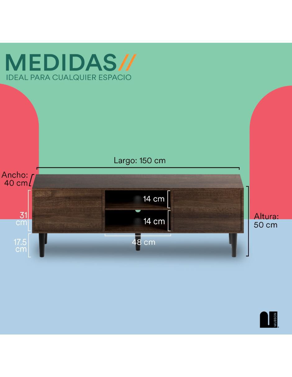 Mueble de TV armable Ravena de MDF 7