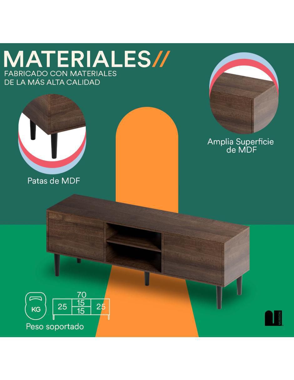 Mueble de TV armable Ravena de MDF 4