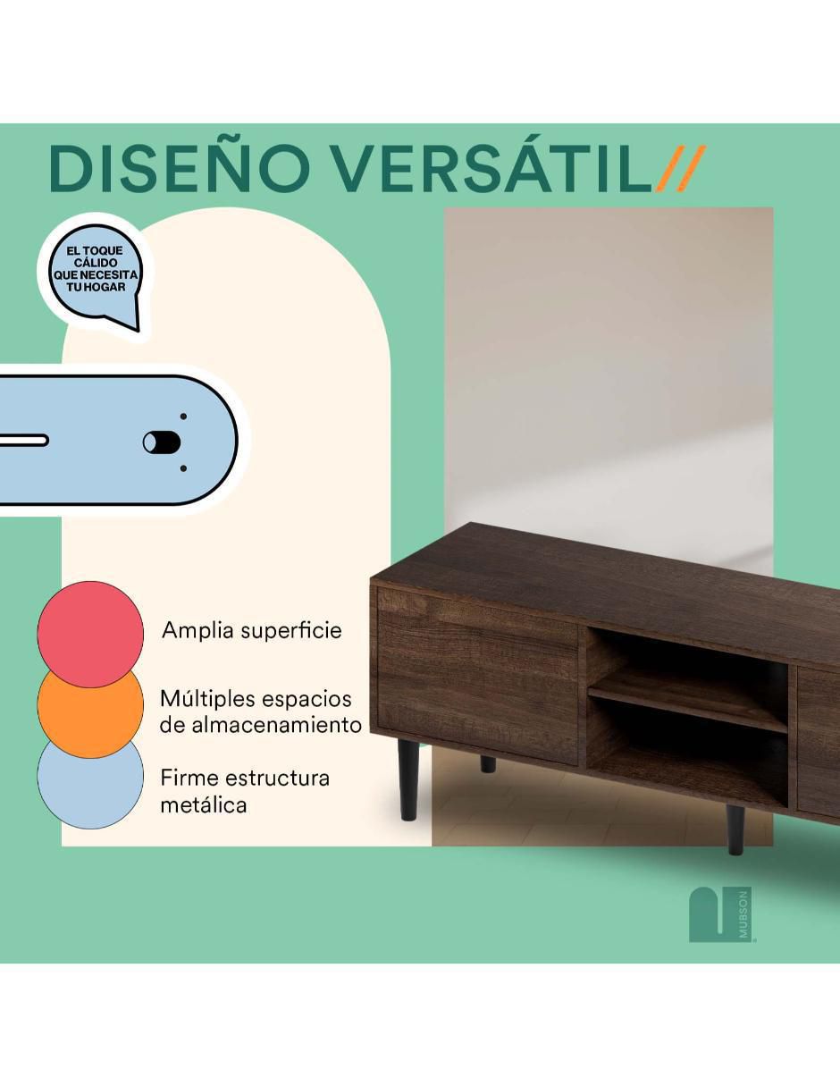 Mueble de TV armable Ravena de MDF 3