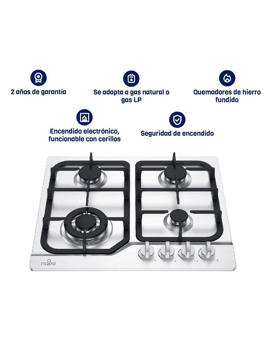 Parrilla a gas lp empotrable Naesi